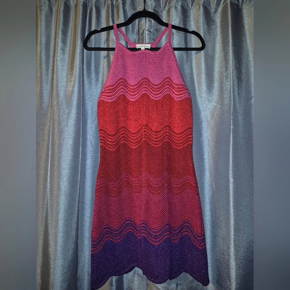 Multicolor Wave Pattern Dress - Picture 1 of 4